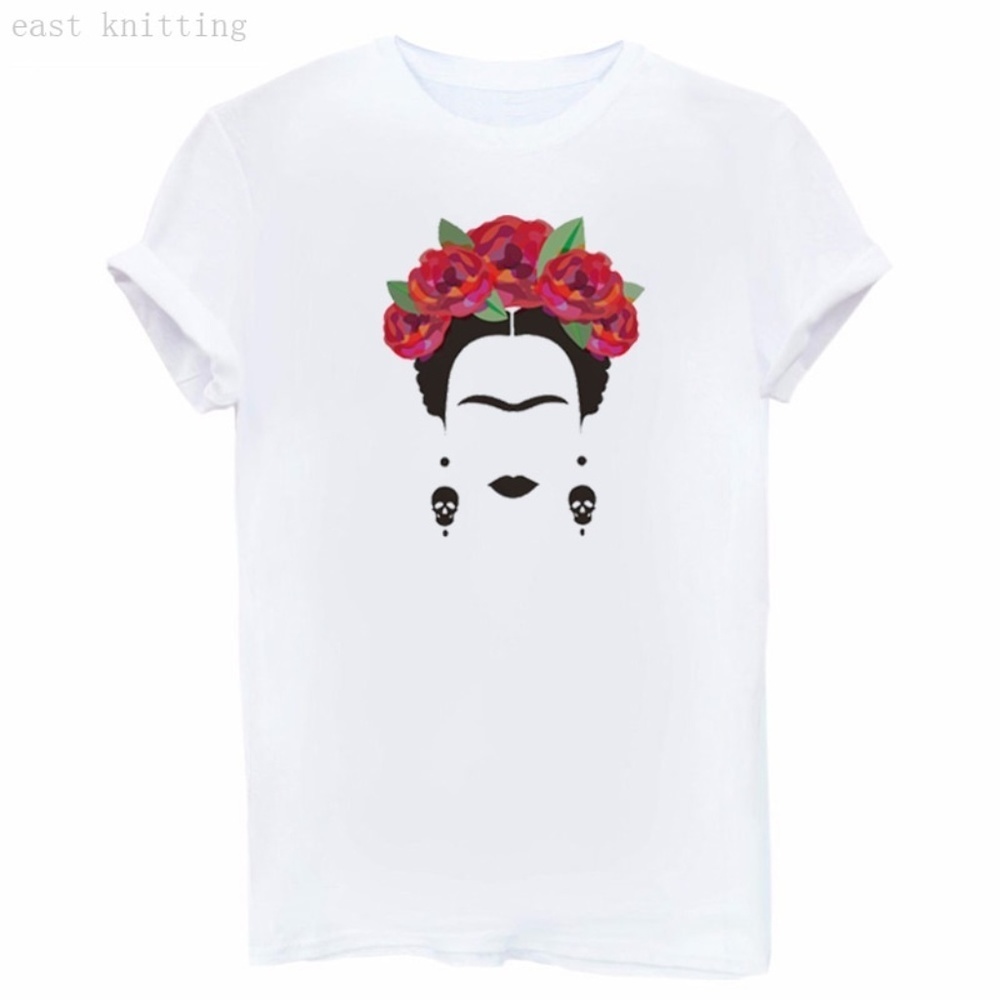 Frida Kahlo T Shirt Skull Earrings medium/large